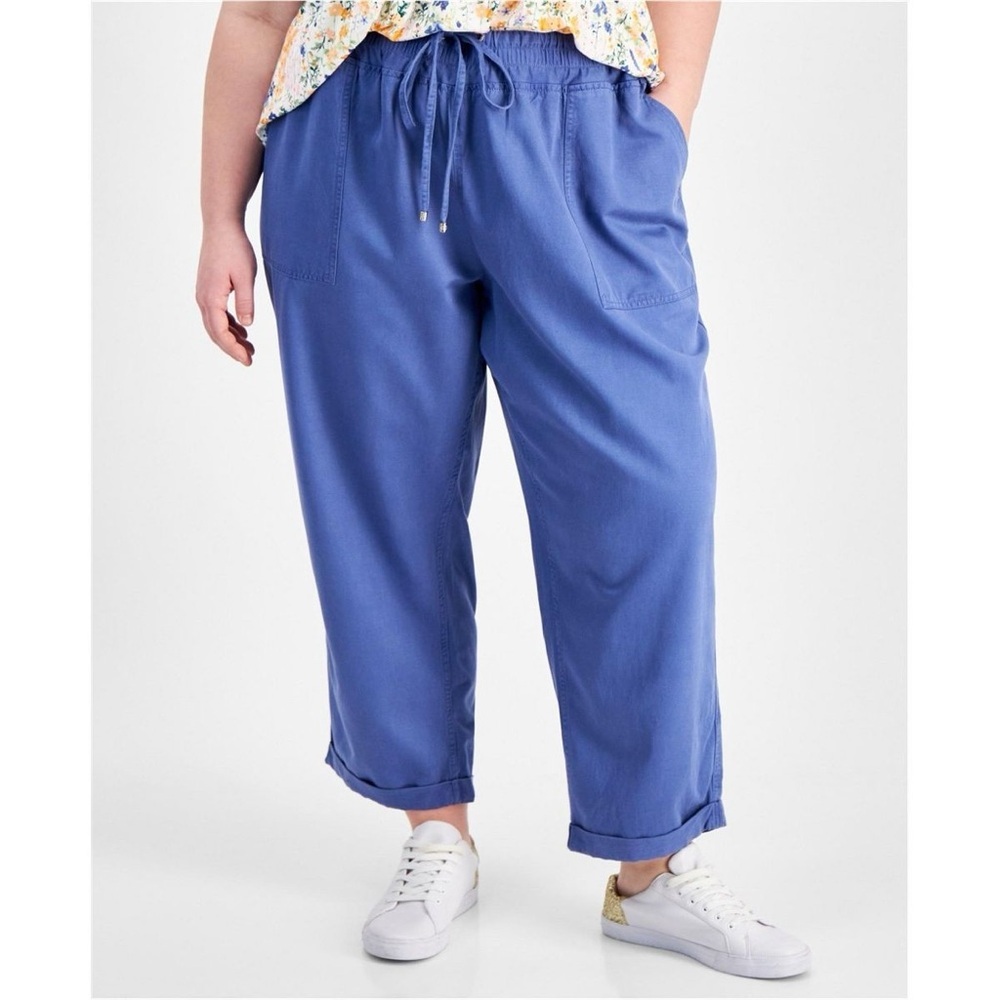 Tommy Hilfiger Womens‎ Cuffed Twill Casual Trouser Pants NWT Size 1X